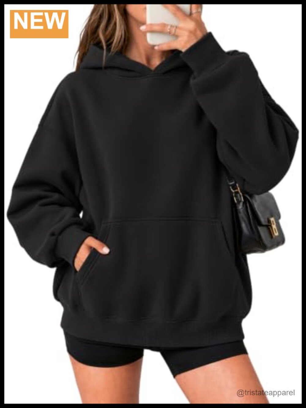 Oversized Fleece Hoodie Sweatshirt with Pocket Cotton Poly Blend